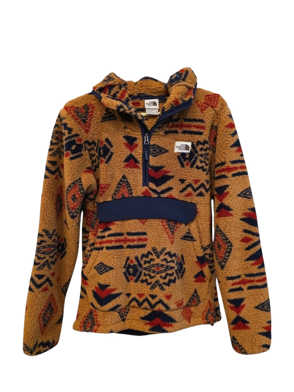 The North Face Men's Campshire Pullover Hoodie Cedar Brown California Geo Print